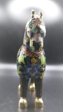 China  Cloisonne  Fengshui Tier  Pferd  Statue 10x4x11cm  A#-9-3