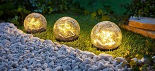 Solar-Gartenstecker "Cosmo" 3er-Set LED Beleuchtung Deko Gartendekoration