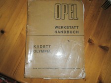 Opel KADETT / GT  / OLYMPIA   Motor Fahrwerk  Karosserie G. WERKSTATT HANDBUCH 