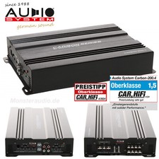Audio System Carbon 200.4 320 Watt RMS 4-Kanal Auto Endstufe PKW Verstärker