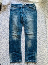 A-Line RAW Jeans USED LOOK blau Bund:50 Schritt:83 Länge:115