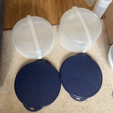 Tupperware 2 Wiener Walzer Tortenbox Kuchenbox Kuchenbehälter Rund Erste Sahne