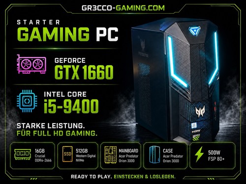 Gaming gtx 1660 intel - pc, |