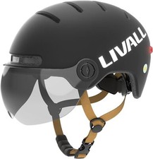 Livall L23 Fahrradhelm E-Bike S-Pedelec Rücklicht SOS Visier Licht Schwarz
