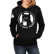 Damen Kapuzenpullover I Hate
