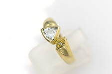 Diamant-Goldring Weißer