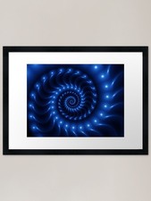 Hochglanz blau Spirale Fraktal