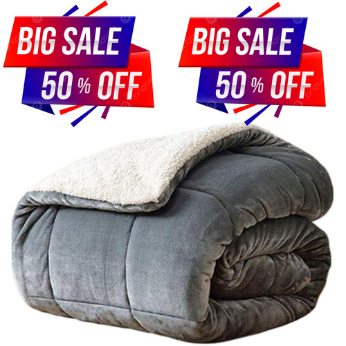 Sherpa fleece gewichtsdecke - fleece,