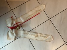 Dekoband, Kreuzstich  , Spruchband , Schleife mit Spruch Weihnachten