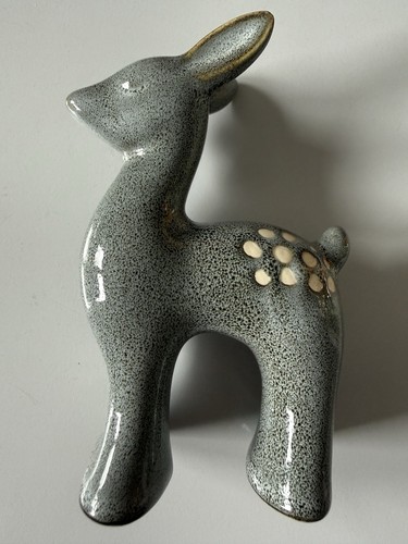 Vintage reh figur keramik - keramik, grau