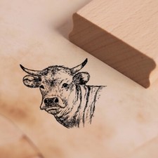 Motivstempel Kuh Kopf Bulle -