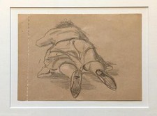 Prof. Franz Hartmann : Liegende - Zeichnung um 1930 - Meisterblatt - Berlin 