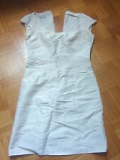 Kleidung Kleid Luxusmarke Stefanel Xxs 32 Creme Hell Schlicht Reine 100% Seide