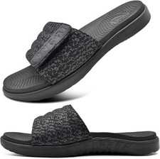 ONCAI Dusch Badelatschen Herren mit Klettverschluss Offener Zeh Sommer Sandalen