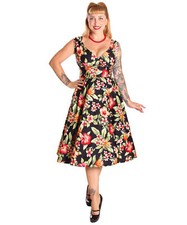SugarShock Silja 50er retro Hawaii Flower Rockabilly Petticoat Kleid