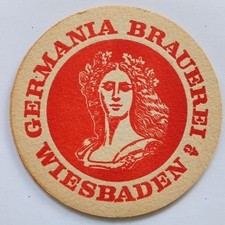 Bierdeckel - Germania Brauerei AG - Wiesbaden - Wiesbadener Bier - Germania Bier