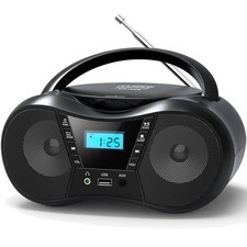 CD Player Tragbar Bluetooth Radio USB AUX CD-R CD-RW Stereo Bootbox