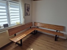 Eckbank Holz (Buche Geölt) 200 x 200cm In Braun