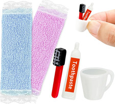 Wichtel Zubehör Baden Bade Set Weihnachten Puppenhaus Deko Mini Zahnbürste