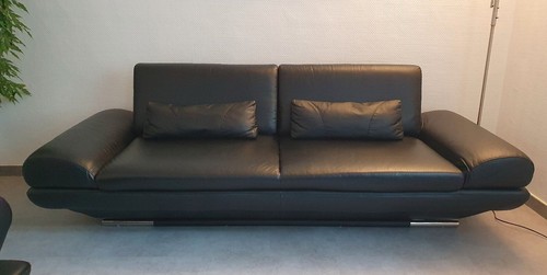 Designer ledersofa schwarz - ledersofa,