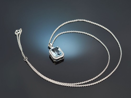 Klassisches aquamarin collier - klassisches,