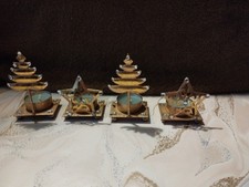 Stern Tannenbaum m. Schmucksteinen Metall  Teelichtständer Weihnachten