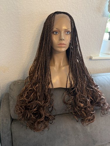 Braune lange geflochtene - braune,