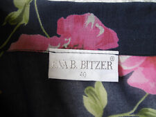 Semi-transparente Bluse  EVA B. BITZER/Fürstenberg Gr 40  Wildrosen  Top Zustand