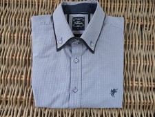 denim Culture - Edles Herren Hemd Oberhemd blau/ weiß fein kariert Gr L  42 neuw