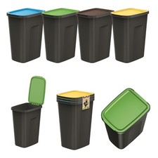 Mülltonne Wertstofftonne farbige Deckel große Mülleimer Abfallbehälter 35-50 L
