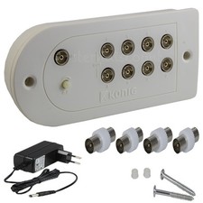 TV-Antennenverstärker 8 fach Verstärker DVB-C /T T2 Kabelanschluss Digital HDTV