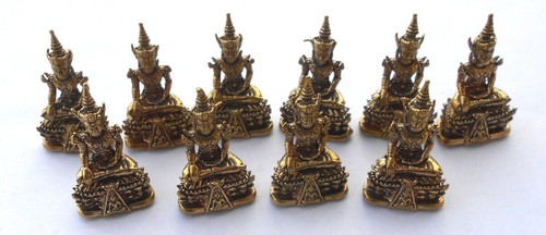 Figur buddha messing - 10,