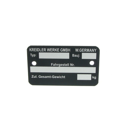Typenschild für kreidler - für,
