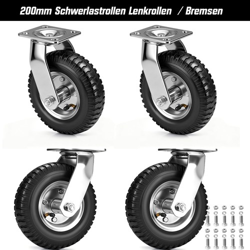 200mm schwerlastrollen 400kg - 200mm,