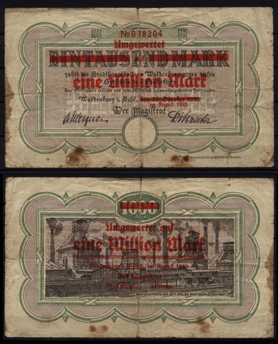 16925 notgeld waldenburg - ,