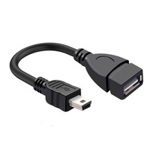 K21 Mini USB Stecker auf USB A Buchse OTG Adapter 10cm – Ideal für USB-Stick usw