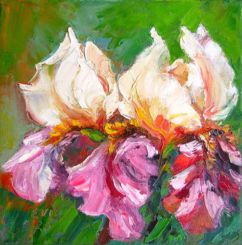 Iris original ölgemälde - original,