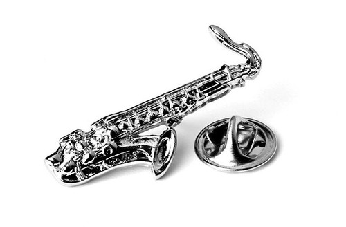 Saxophone lapel badge music - lapel,