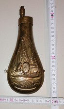 alte Pulverflasche Messing