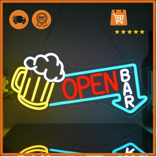 Cold beer neon - schild, bier