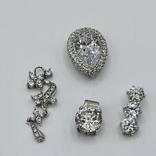 4 Stück Moderner Anhänger QVC Silber 925 punziert Serie Diamonique  #sig7