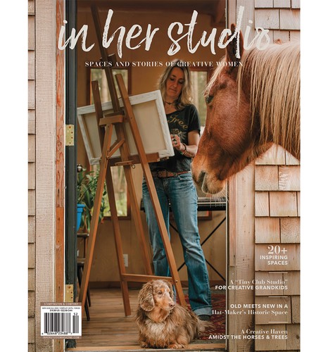 Her studio from stampington - in,