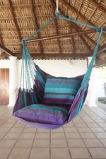 Exp gestreifter Sessel Hängesessel Hängestuhl Hängeliege ohne/mit Kissen Auswahl