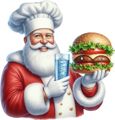 Weihnachten santa hamburger - weihnachten,