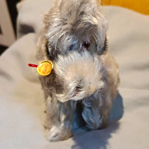 Steiff hund stofftier grau - steiff,