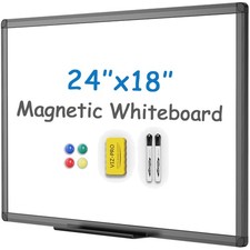 Whiteboard magnetisch Trockentafel schwarz 60x45 cm mit Zubehör für Schule Büro