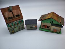 Modelleisenbahn Spur TT Häuser alt aus Pappe 3 Stück tt07