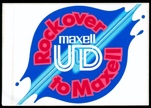 Werbe aufkleber maxell - aufkleber, ud