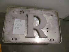 alter großer grauer Alu Buchstabe " großes R " Werbung ca.24 cm hoch 3cm dick