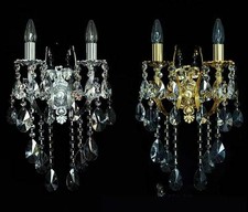 Jugendstil Kristall Wandlampe